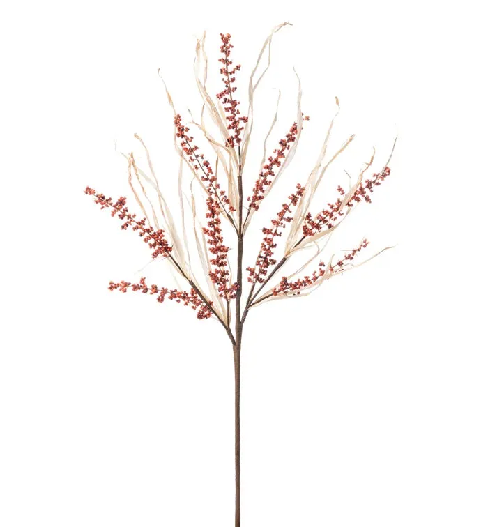 28" Rust Berry Spike/Corn Husk Spray