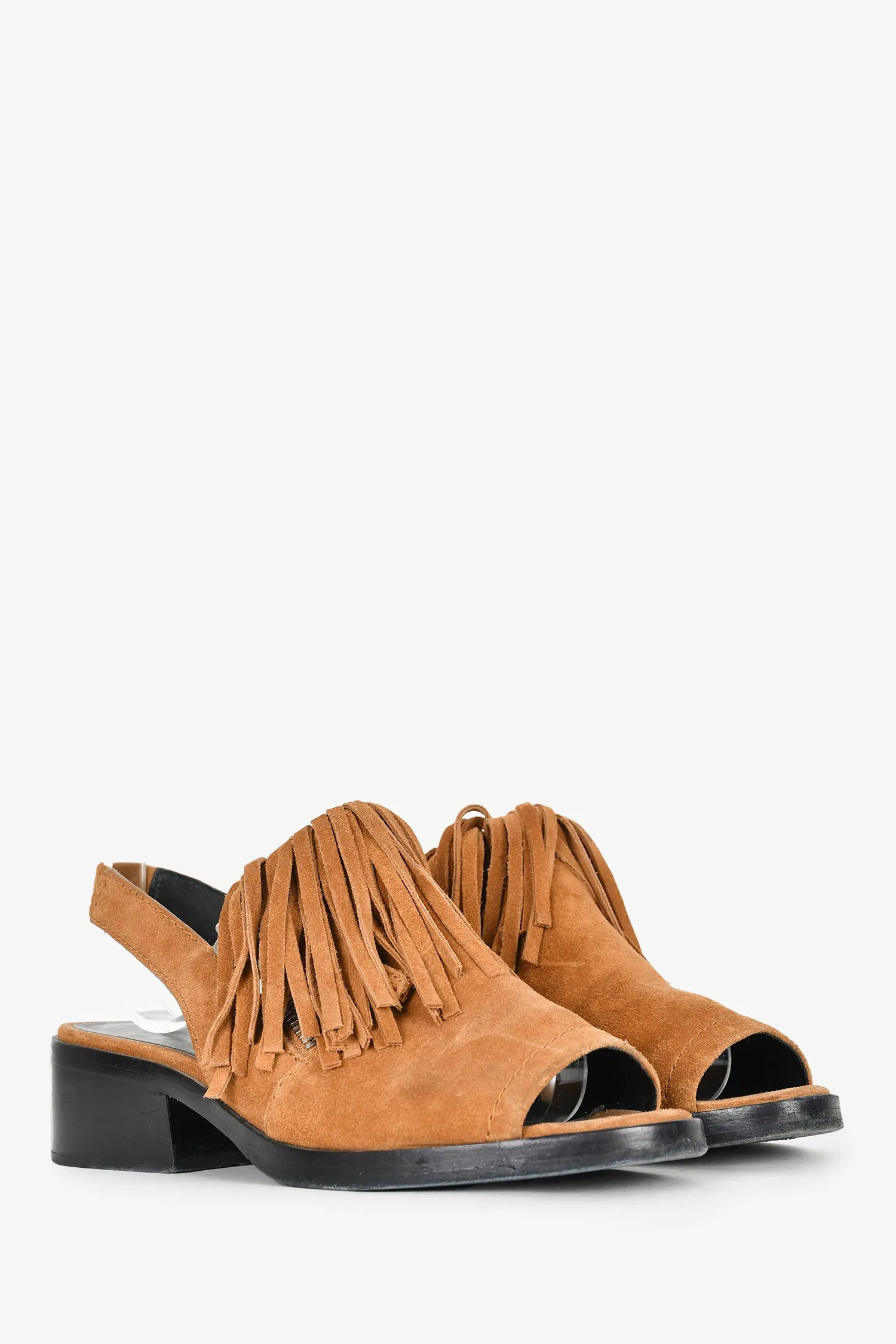 3.1 Phillip Lim Brown Suede Fringe Sandal Size 37