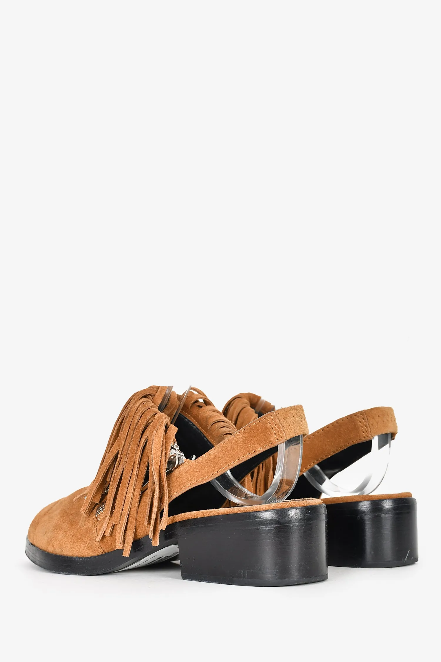 3.1 Phillip Lim Brown Suede Fringe Sandal Size 37