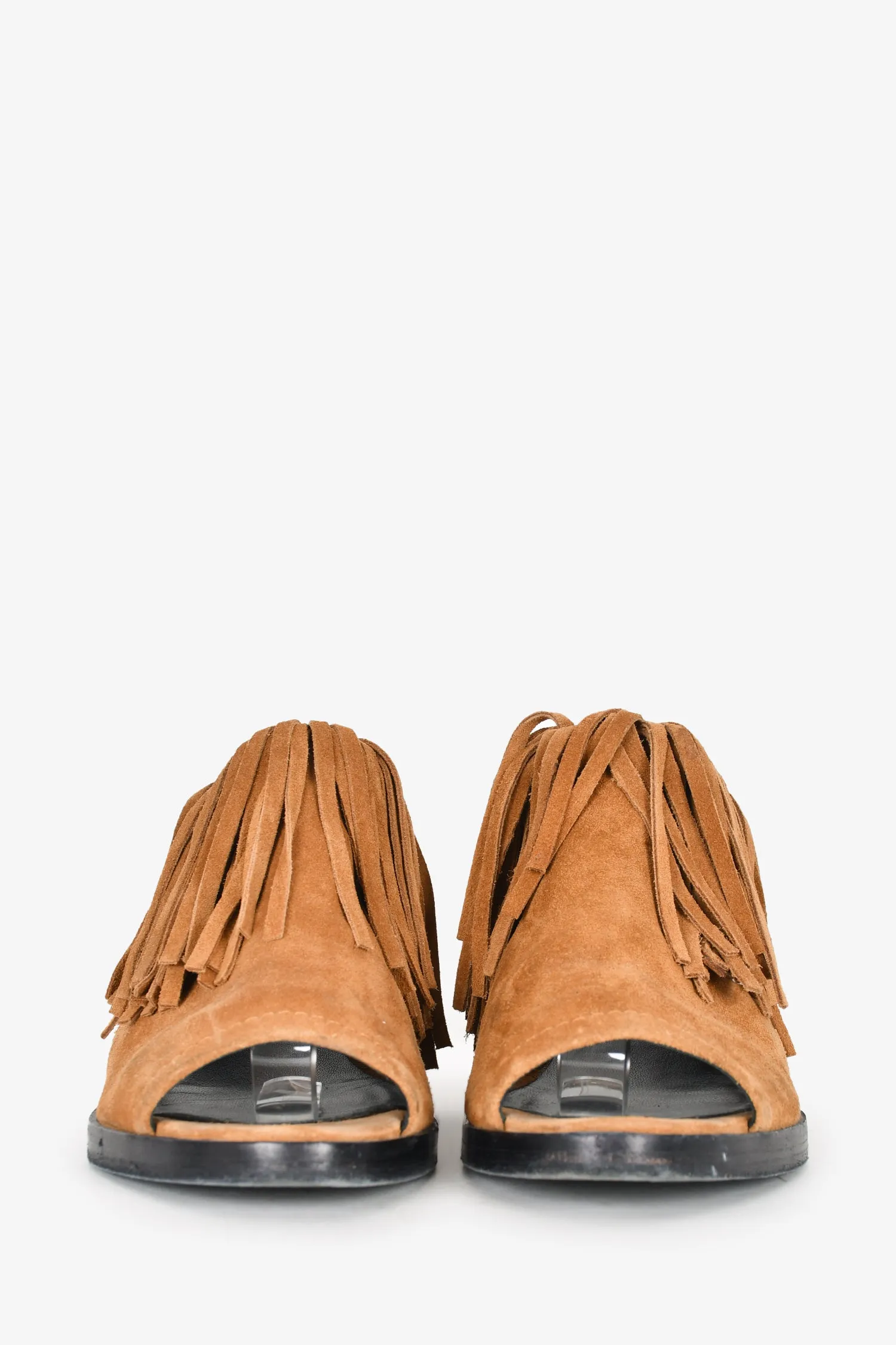 3.1 Phillip Lim Brown Suede Fringe Sandal Size 37