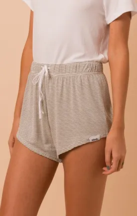 Afends Womens Sunday - Stripe - Easy Shorts