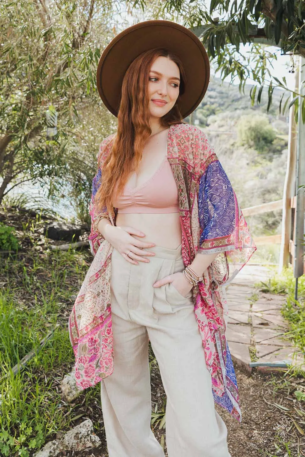 ALBERTA PATCHWORK PRINTED KIMONO