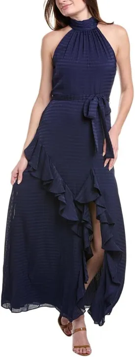 Anne Klein Women's Asymmetrical Ruffle Hem Maxi