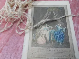 Antique FRENCH DOLL Tiny Tatted Lace Tatting Trim Delicate Pattern,Flapper Era, Heirloom Sewing ,Vintage Clothing,Collectible Vintage Lace