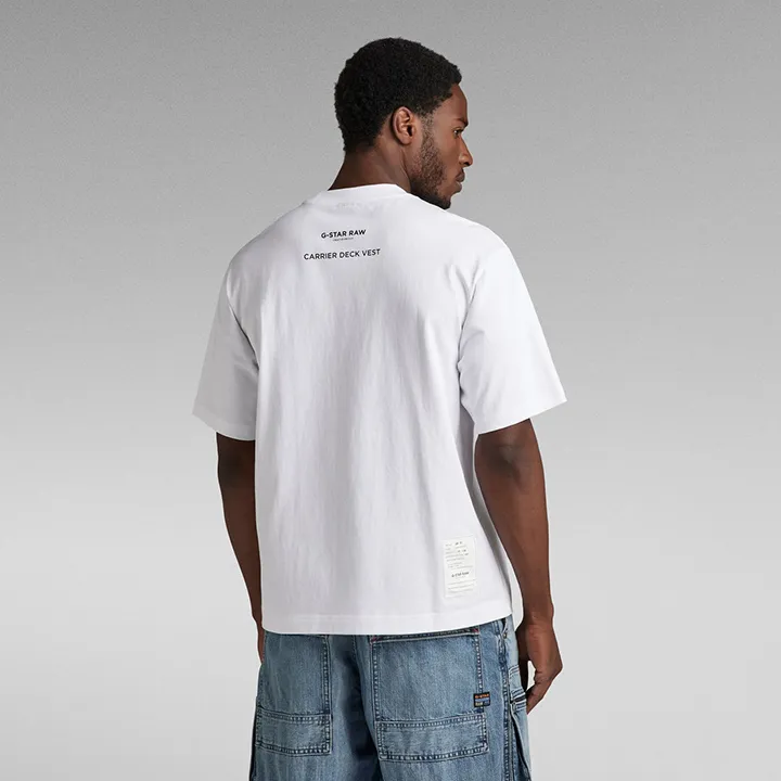 Archive Print Boxy T-Shirt (White) - GD24429C336G461
