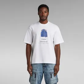 Archive Print Boxy T-Shirt (White) - GD24429C336G461