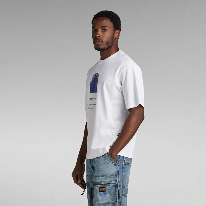 Archive Print Boxy T-Shirt (White) - GD24429C336G461