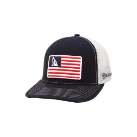 Ariat Blue Mesh Oil Rig Usa Flag Cap