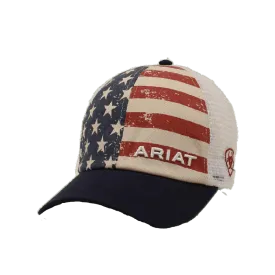 Ariat M&F Distressed Usa Flag Mesh Cap