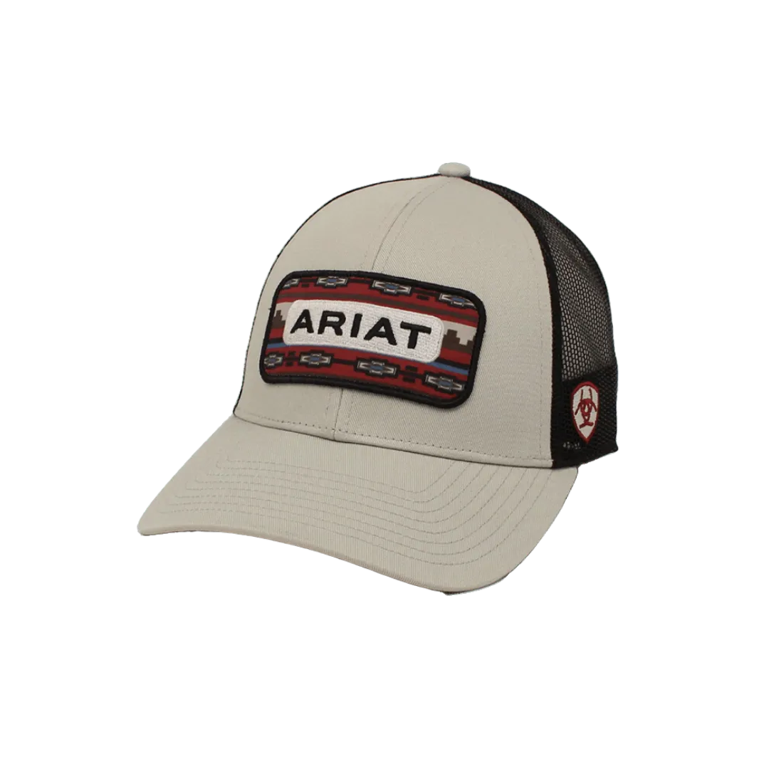 Ariat M&F Grey Mesh Southwest Patch Cap