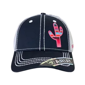 Ariat M&F Woman's Cactus Design Navy Mesh Cap