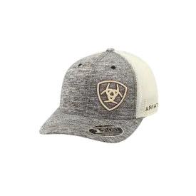 Ariat Men's Baseball Offset Logo Grey Cap