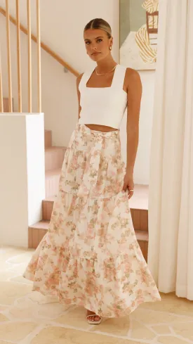 Bahari Maxi Skirt - Blossom Print