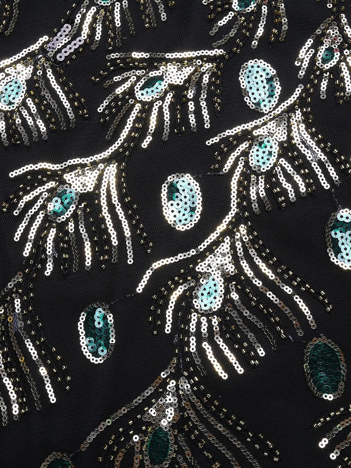 [Clearance] Black 1920s Sequin Flapper Dress - US Only