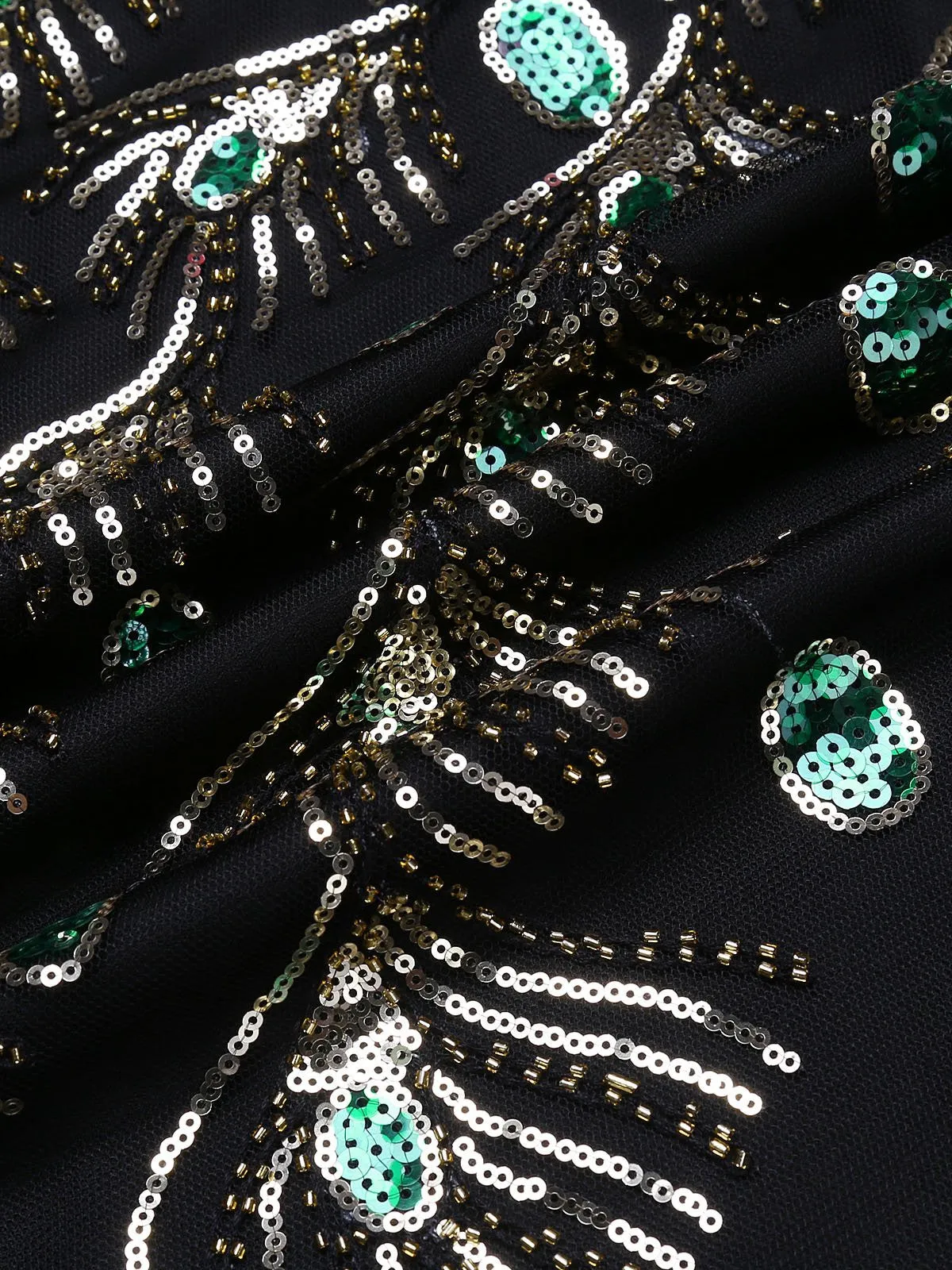 [Clearance] Black 1920s Sequin Flapper Dress - US Only