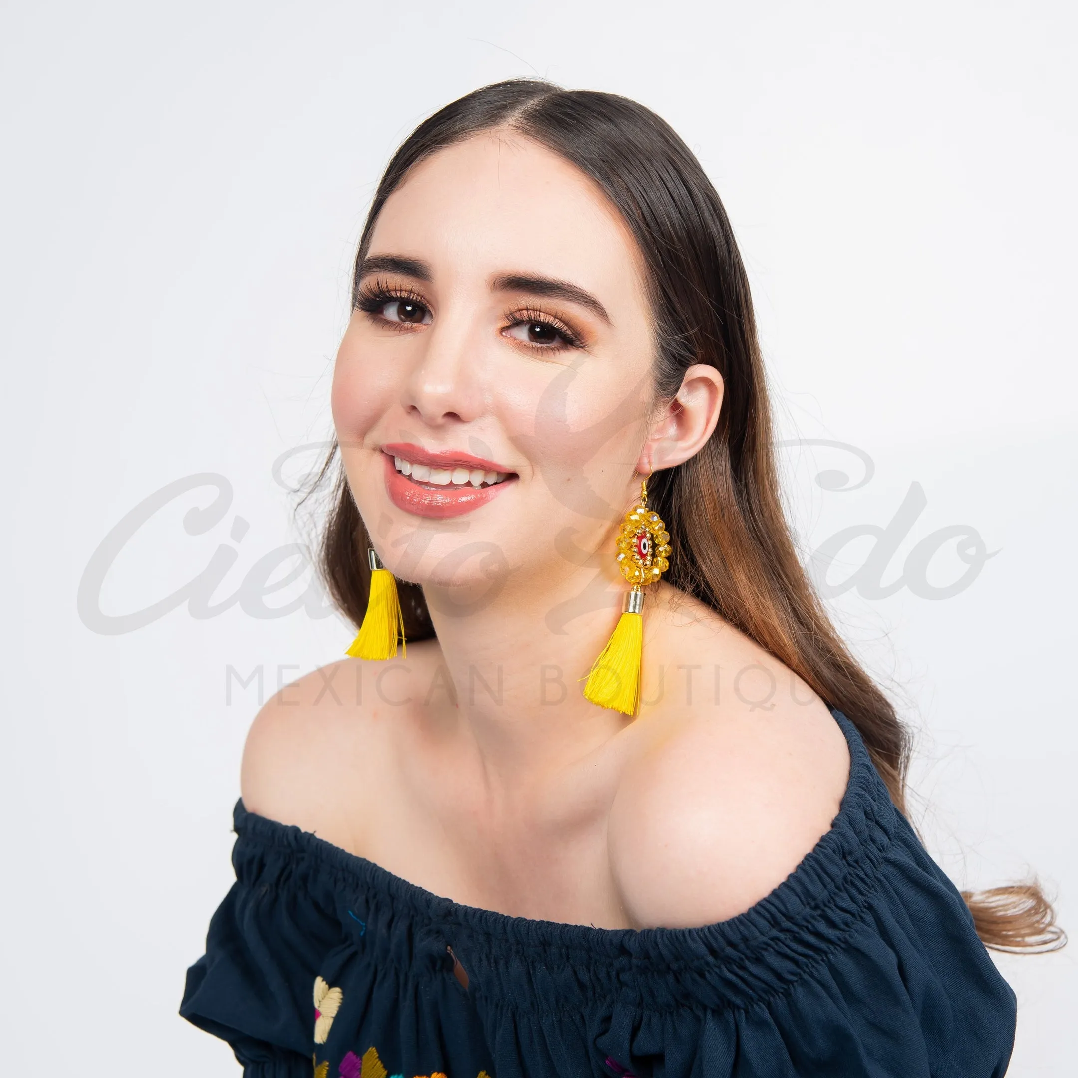 Crystal Tasseled Earrings