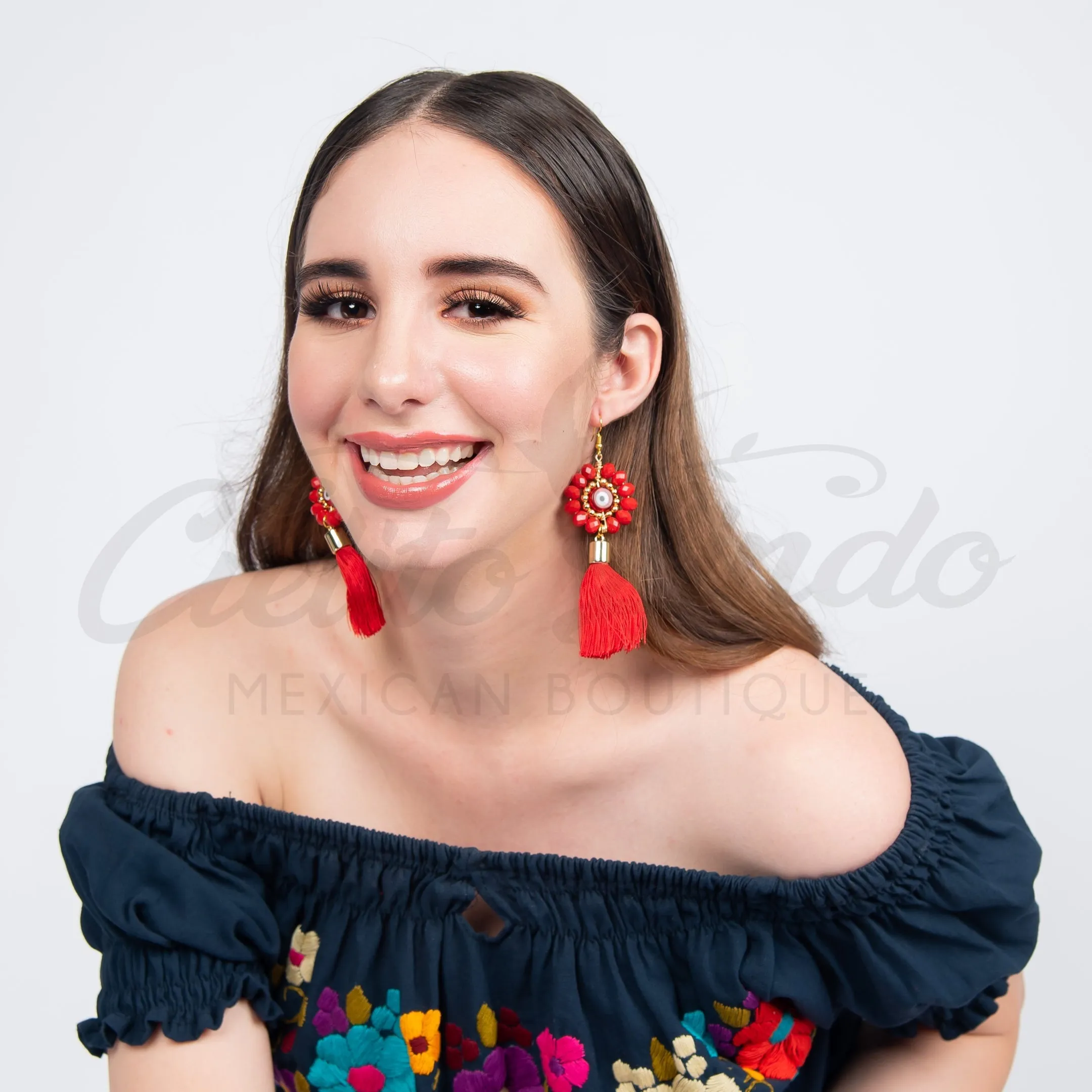Crystal Tasseled Earrings