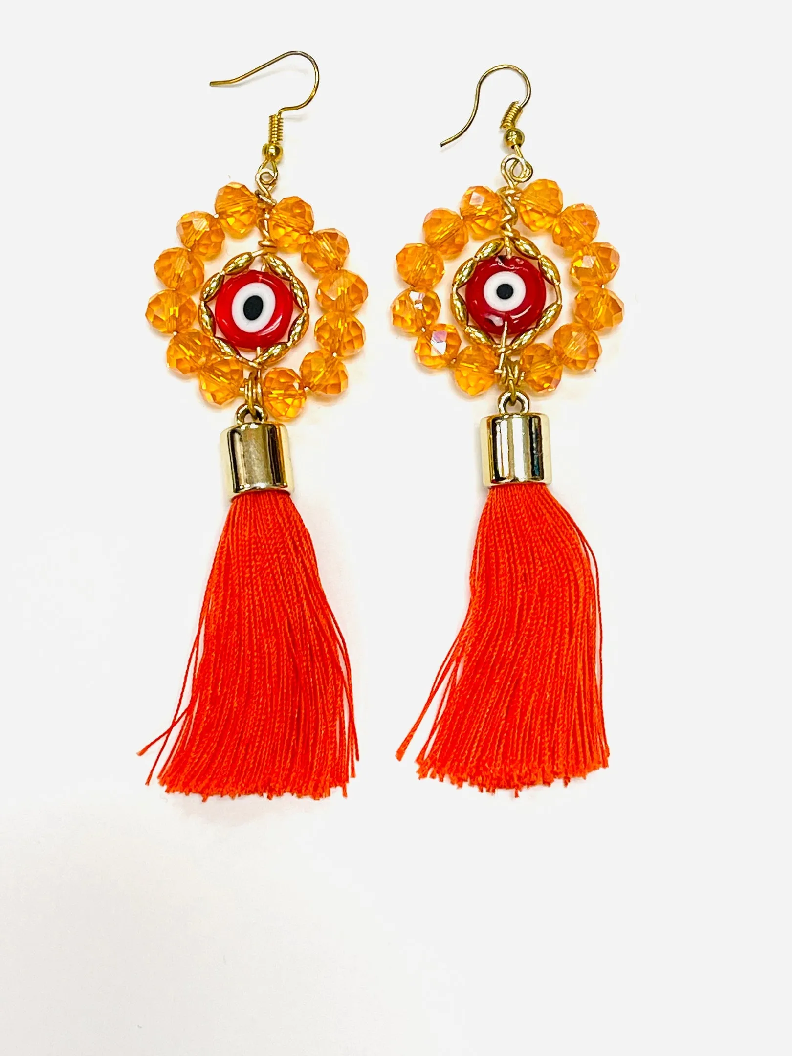 Crystal Tasseled Earrings