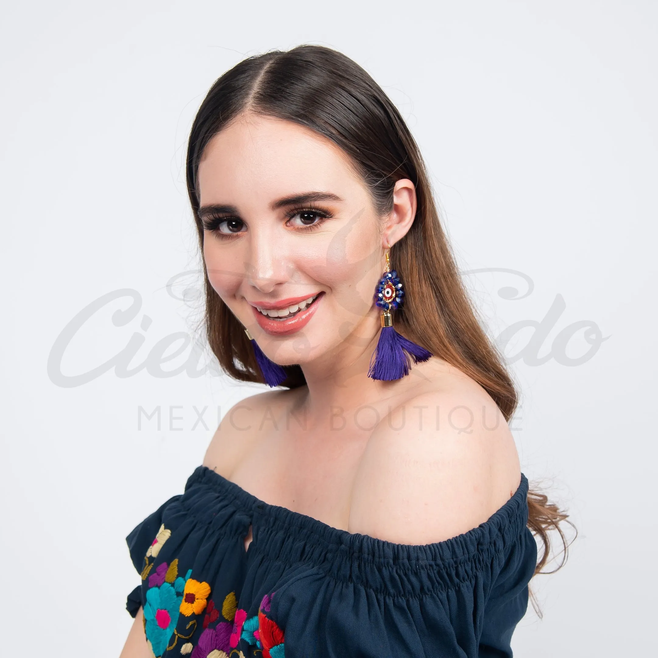 Crystal Tasseled Earrings