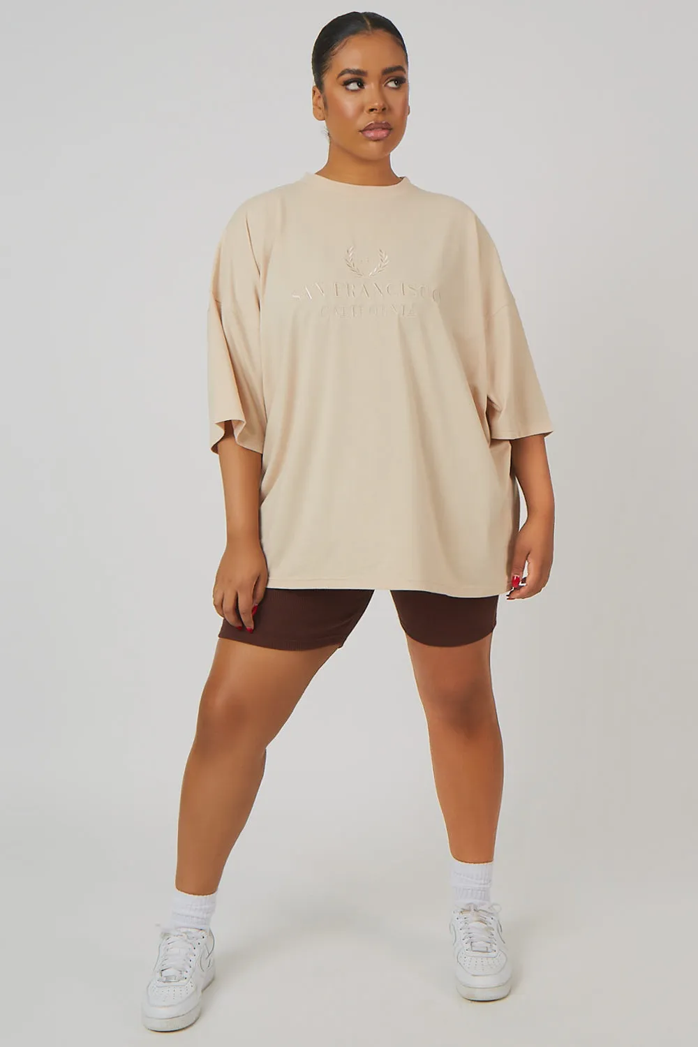 Curve Rib Cycling Shorts Chocolate