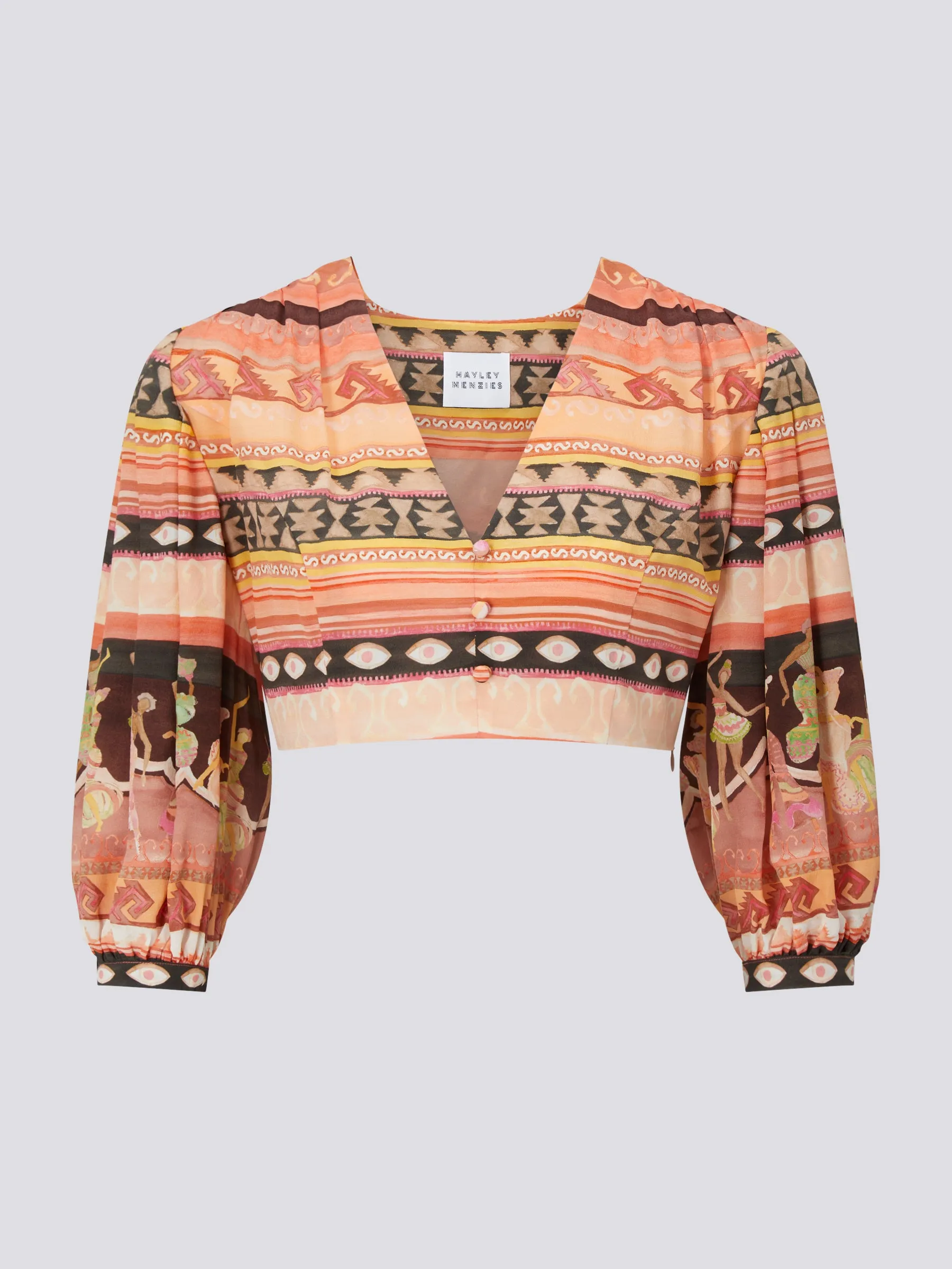 Dancing Girls Silk Cropped Blouse