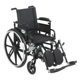 Drive Medical pla416fbdaarad-elr Viper Plus GT Wheelchair with Flip Back Removable Adjustable Desk Arms, Elevating Leg Rests, 16" Seat
