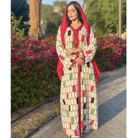 Dubai Kaftan Abaya Evening Print Kaftans