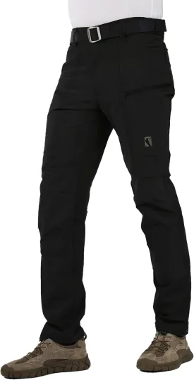 Ellobird Mens Flex Cargo Hiking Pants, Waterproof Stretch Lightweight Trousers