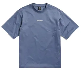 G Star Raw Mens Center Chest Boxy T-shirt Vintage Indigo
