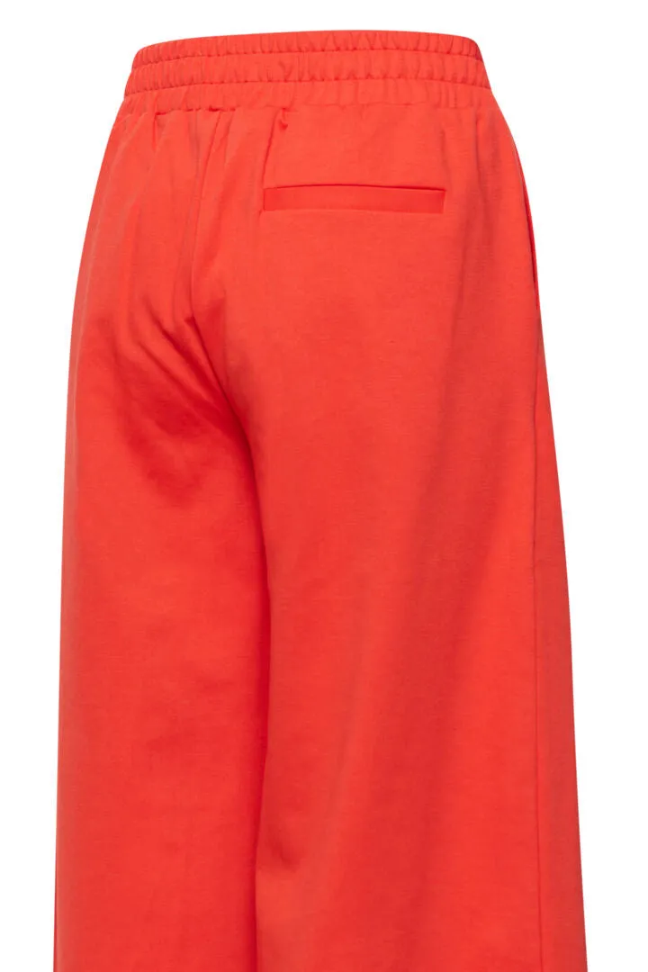 Ichi Ihkate Sus Wide Leg Pants Poppy Red
