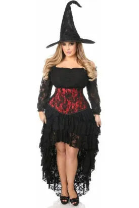 Lavish 4 PC Lace Witch Corset Costume