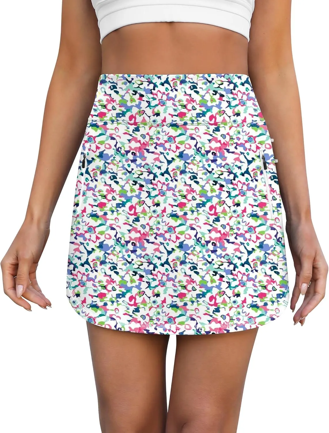 LouKeith Golf Skirts for Women Tennis Skirt with Zipper Pockets High Waisted Running Casual Athletic Skorts Built-in Shorts