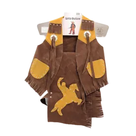 M&F® Children's Western Cowboy Brown Vest and Chap Set 5083002