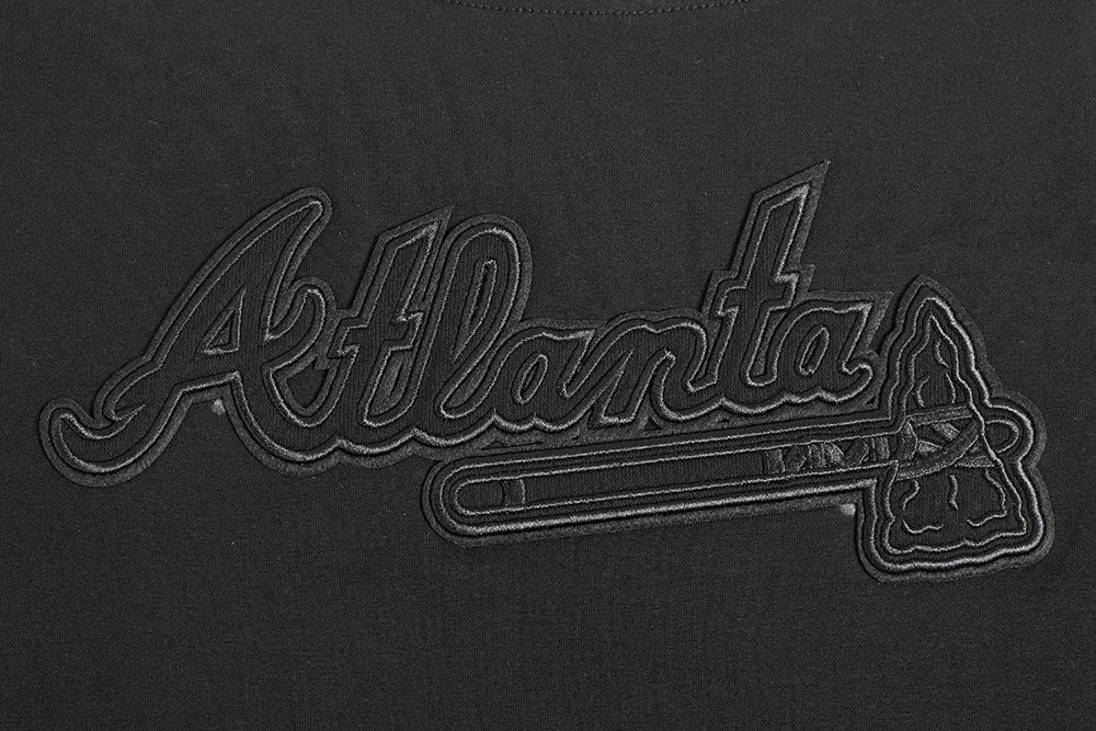 MLB ATLANTA BRAVES NEUTRAL WOMEN'S BOXY TEE (BLACK)