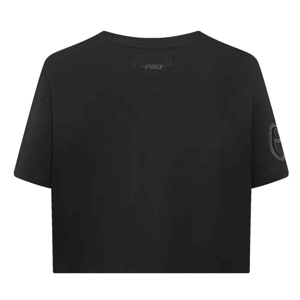 MLB BALTIMORE ORIOLES NEUTRAL WOMEN'S BOXY TEE (BLACK)