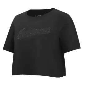 MLB BALTIMORE ORIOLES NEUTRAL WOMEN'S BOXY TEE (BLACK)