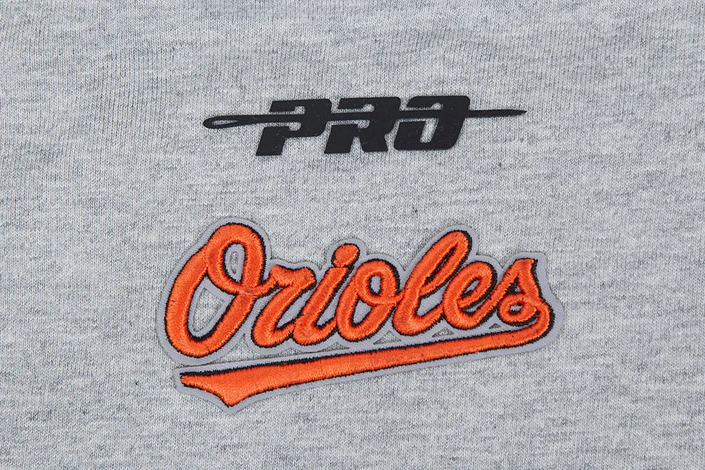 MLB BALTIMORE ORIOLES SCRIPT TAIL WOMEN'S BF TEE (HEATHER GREY)