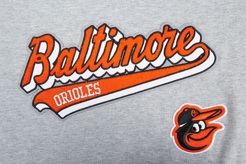 MLB BALTIMORE ORIOLES SCRIPT TAIL WOMEN'S BF TEE (HEATHER GREY)