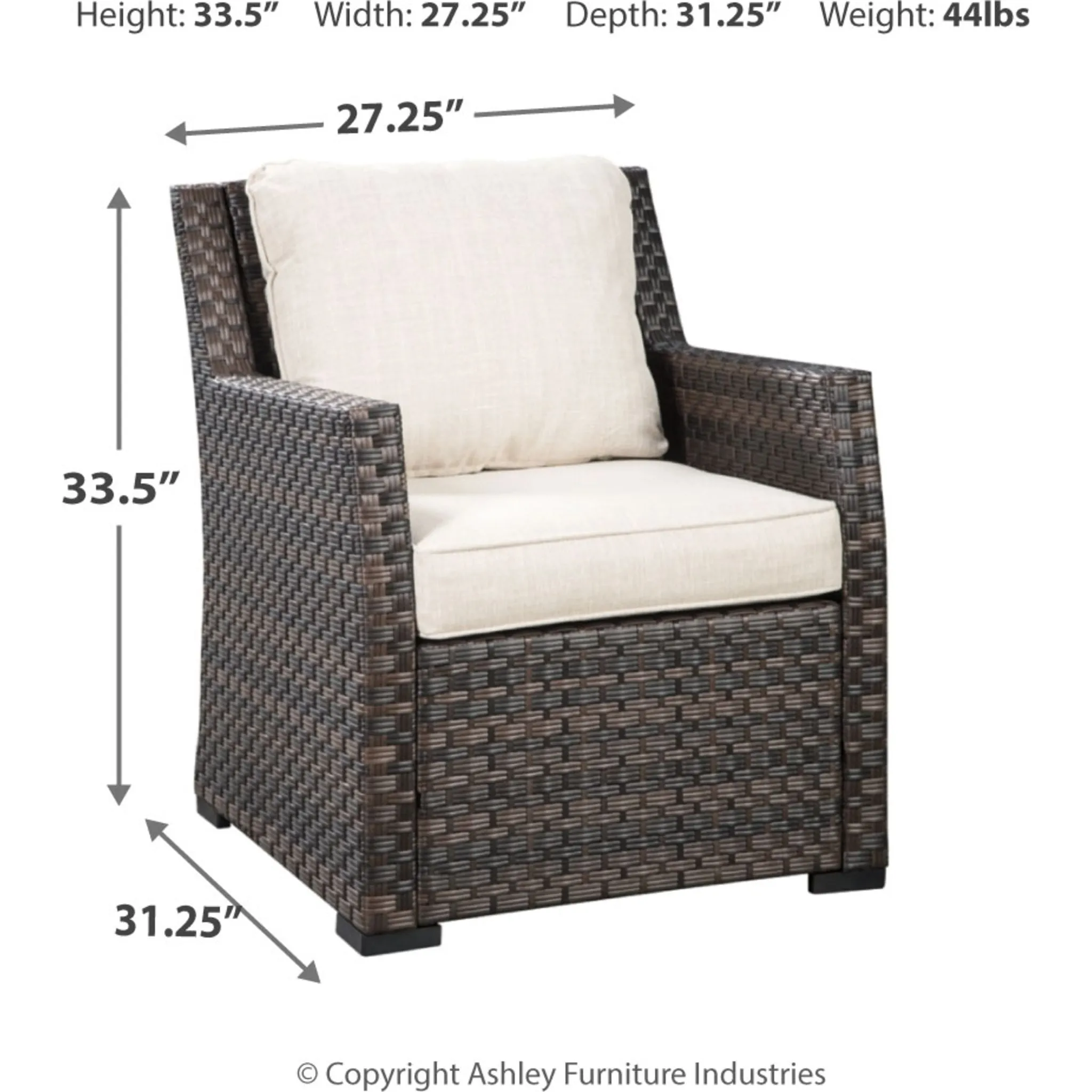 Outdoor Easy Isle Lounge Chair with Cushion