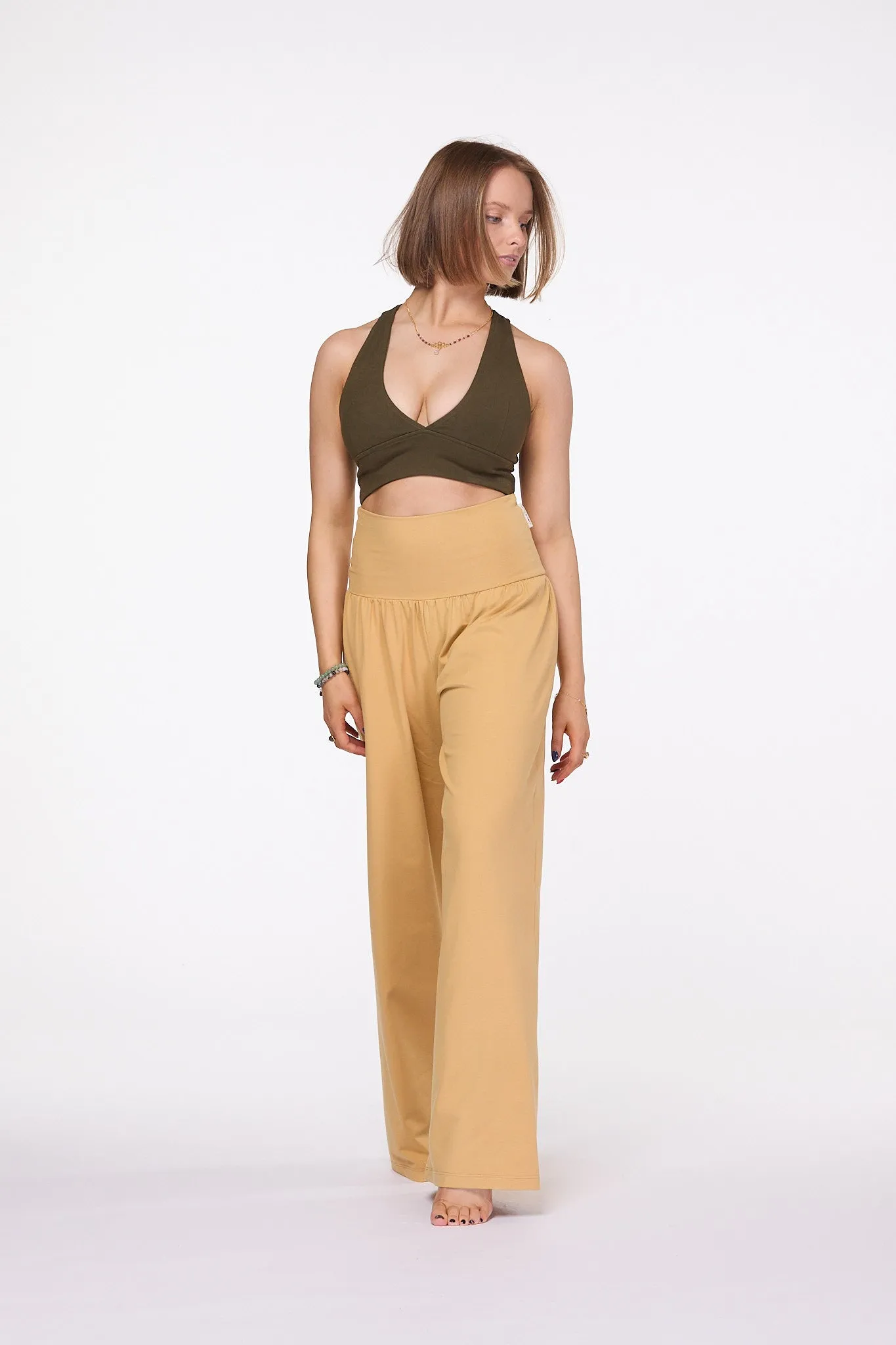 Palazzo Pants Wide Leg pants | Mustard