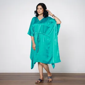 Persian Green Modal Silk Kaftan Dress (Medium)