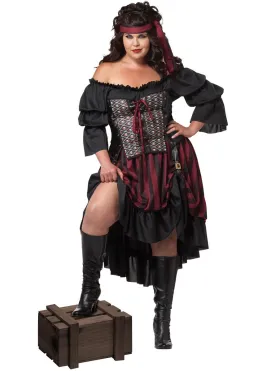 Pirate Wench Plus Size Womens Fancy Dress Costume