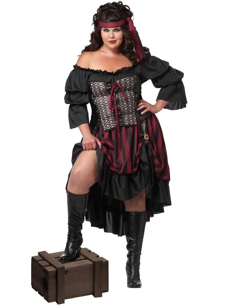 Pirate Wench Plus Size Womens Fancy Dress Costume