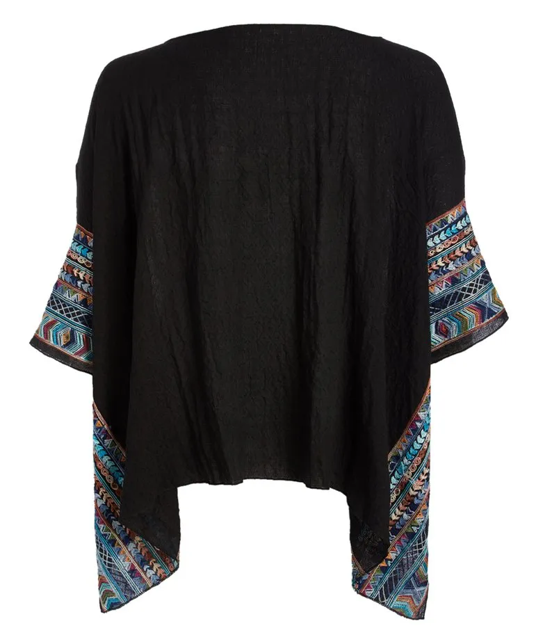 RAJ PHYLLIS BORDER EMBROIDERED KAFTAN