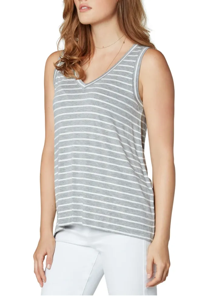 Sleeveless V-Neck Knit Tee