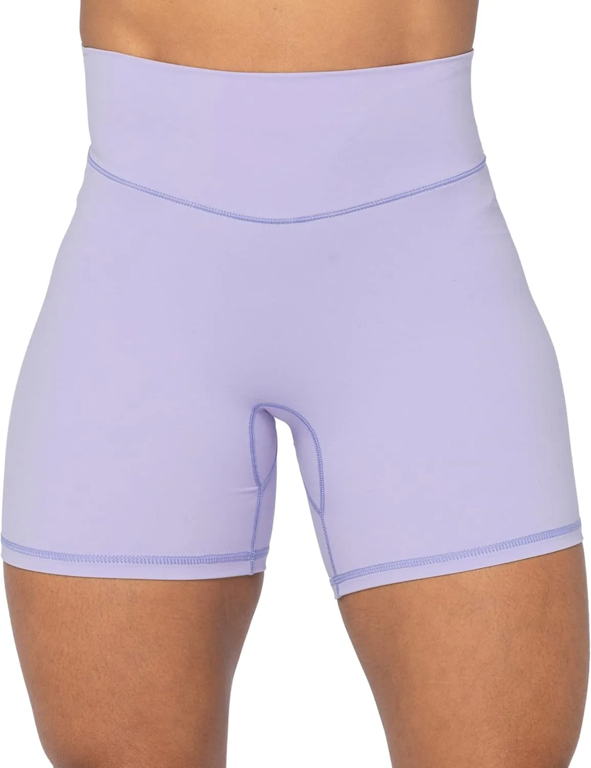 Sunzel No Front Seam High Waist Biker Shorts for Women, Squat Proof Yoga Workout Gym Bike Shorts