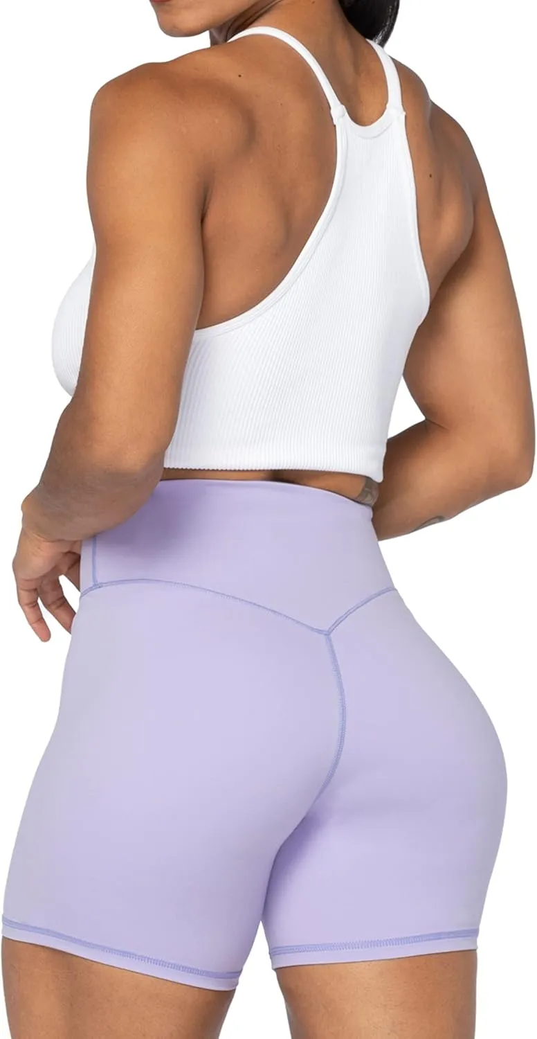 Sunzel No Front Seam High Waist Biker Shorts for Women, Squat Proof Yoga Workout Gym Bike Shorts
