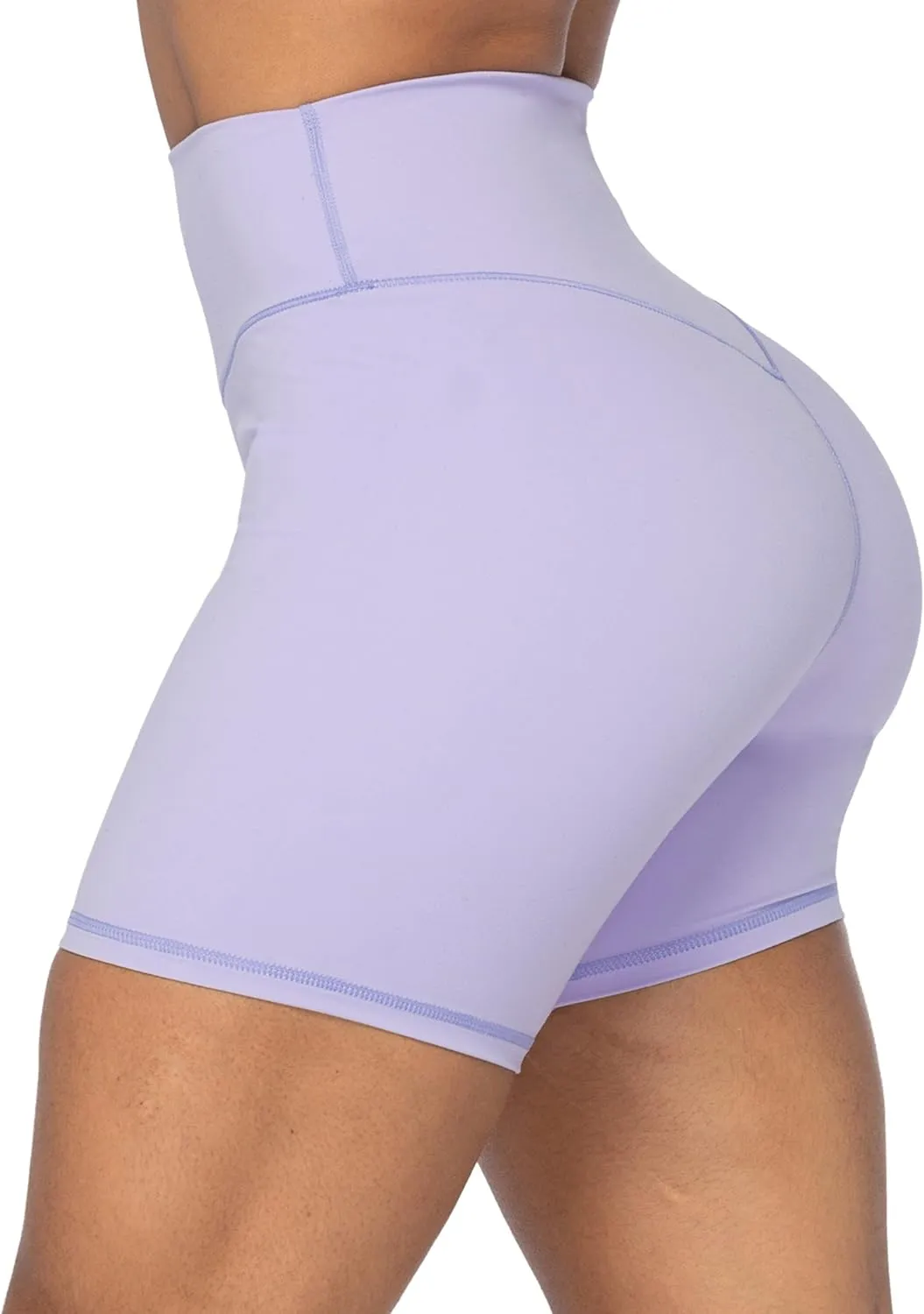 Sunzel No Front Seam High Waist Biker Shorts for Women, Squat Proof Yoga Workout Gym Bike Shorts