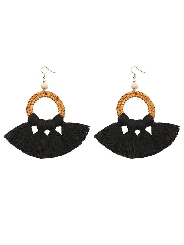 Tasseled Knitting Bohemia Earrings