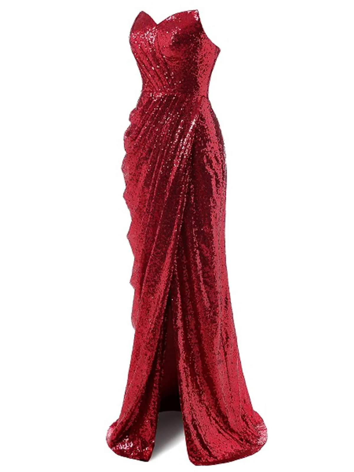 [US Warehouse] 1920s Strapless Sequin Bridesmaid Dress
